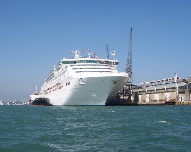 Cruise Liner Sea Princess Docked at Southampton Cruise Terminal Queen Elizabeth II
